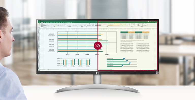 Reader Mode adjusts color temperature and luminance that helps to lessen eye fatigue and provide eye comfort while reading documents on a monitor.