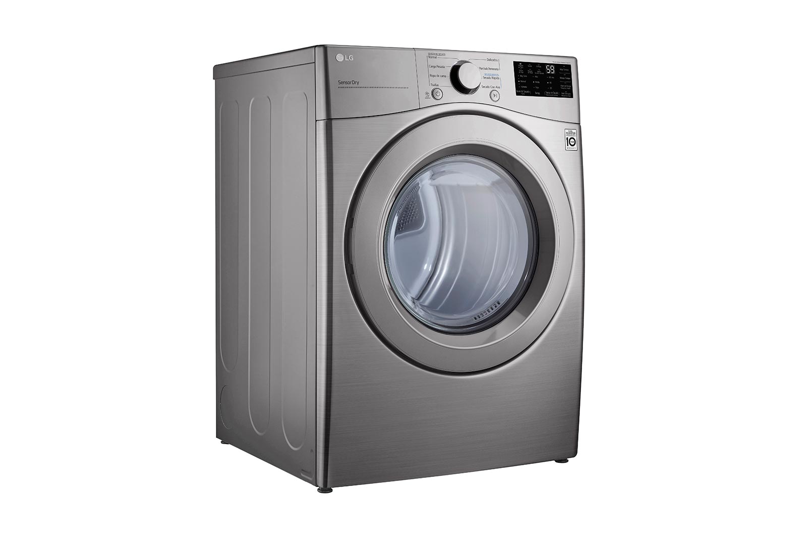 Secadora LG  DF20VV2W vista frontal izquierda