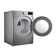Secadora LG  DF20VV2W vista frontal izquierda puerta abierta