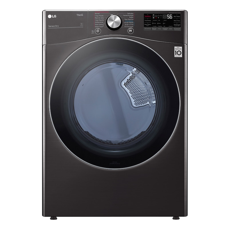 LG Secadora LG Carga Frontal 22Kg Negro TurboSteam™ ThinQ™, DF22BV2SR