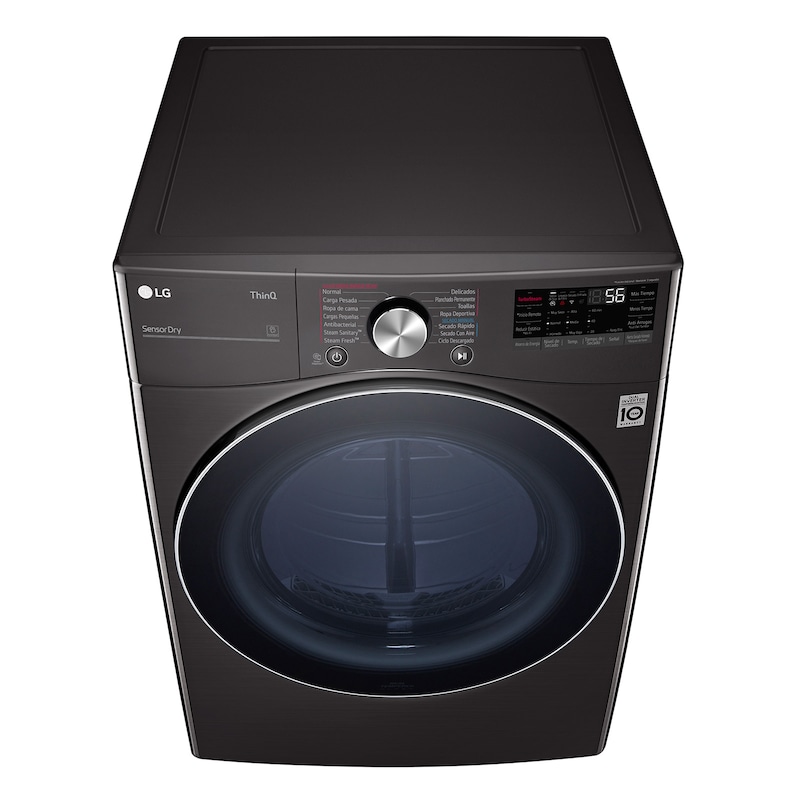 LG Secadora LG Carga Frontal 22Kg Negro TurboSteam™ ThinQ™, DF22BV2SR