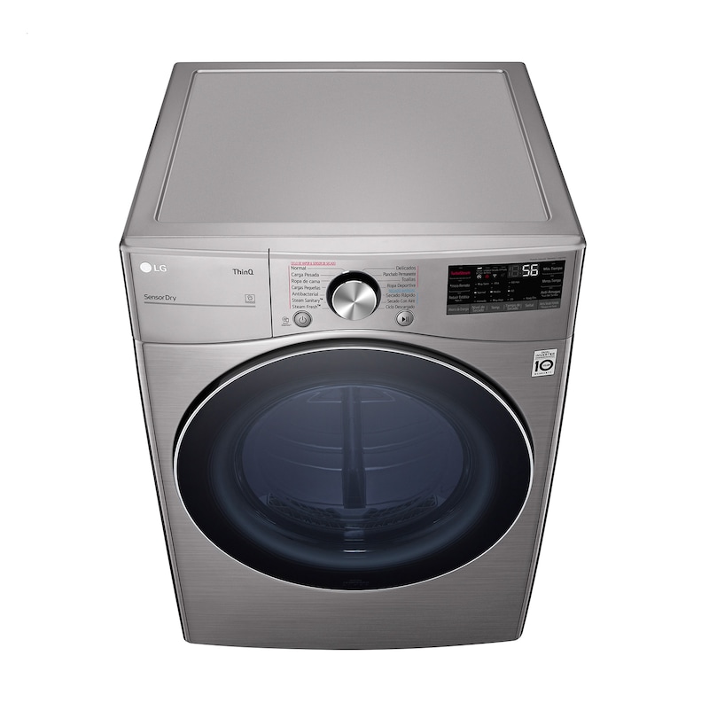 LG Secadora LG Carga Frontal 22Kg - a Gas - TurboSteam ThinQ - Plata, DF22VV2SR