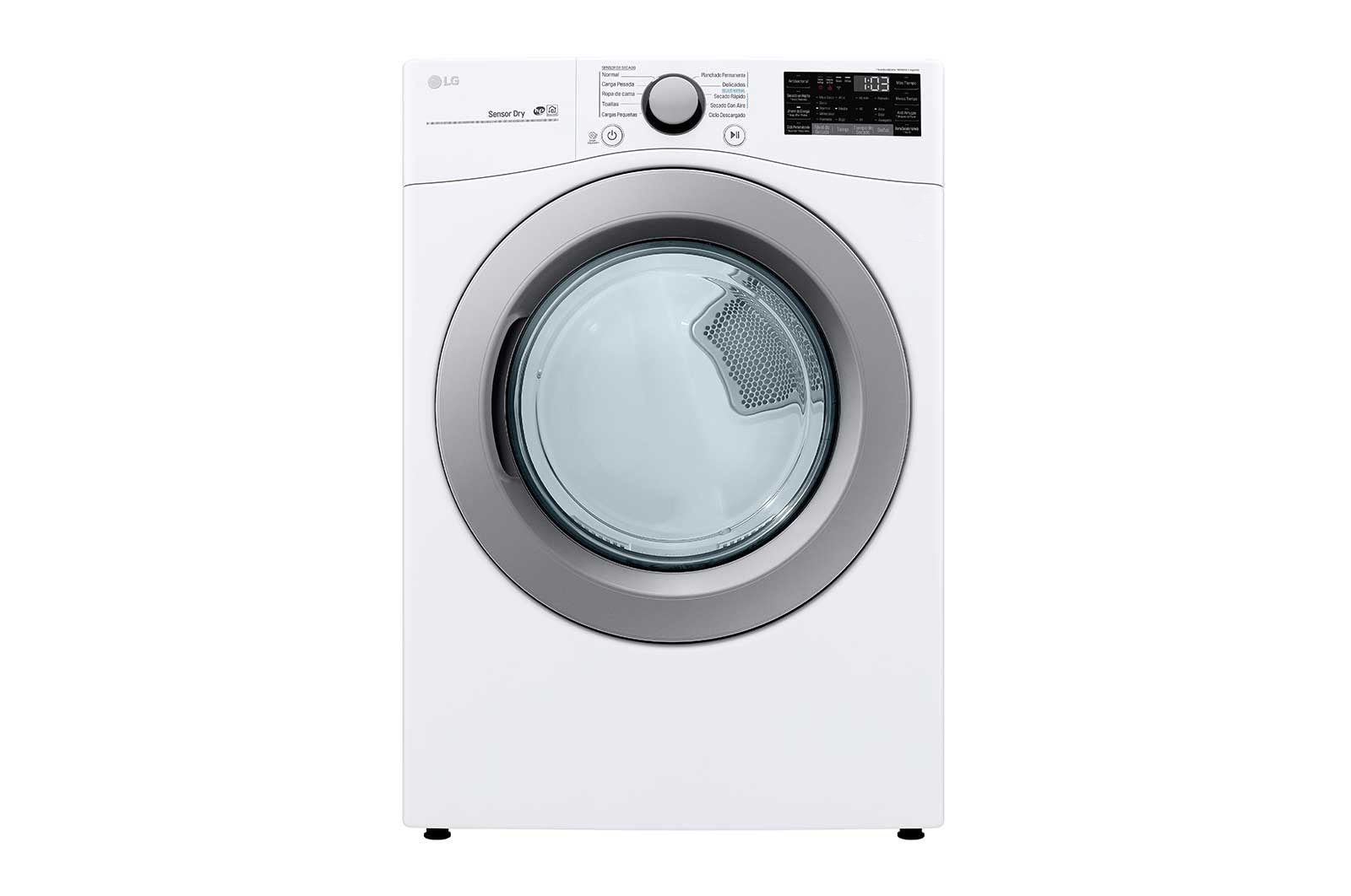 Vista frontal de Secadora a Gas 22kg/48lbs, Color Blanco DF22WV2