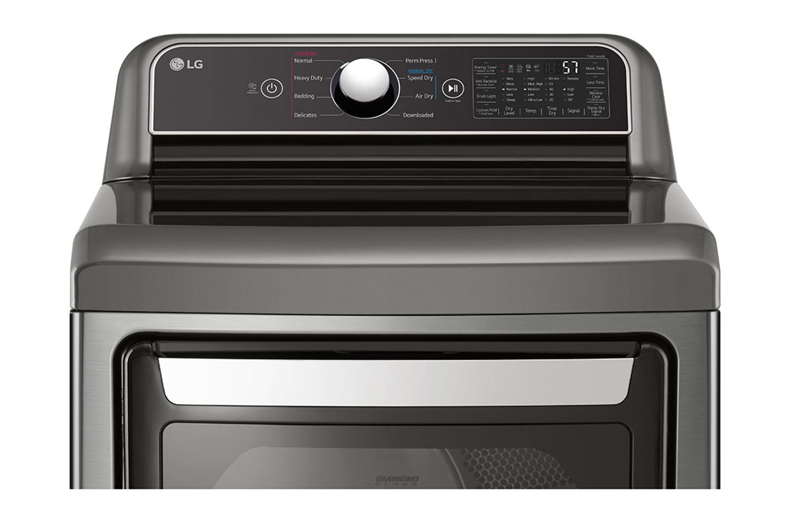 LG Secadora a gas 25Kg de gran capacidad, ThinQ, color Acero (grafito) conexión Wifi, sensor de secado, DT25VTGP2