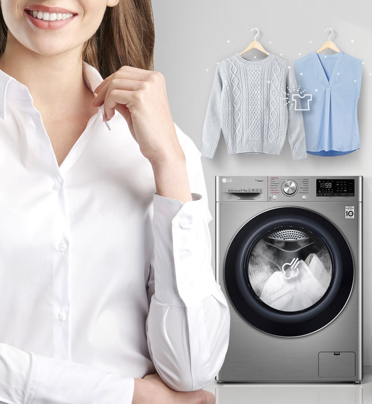  Sistema Steam Refresh™ de LG para refrescar la ropa.