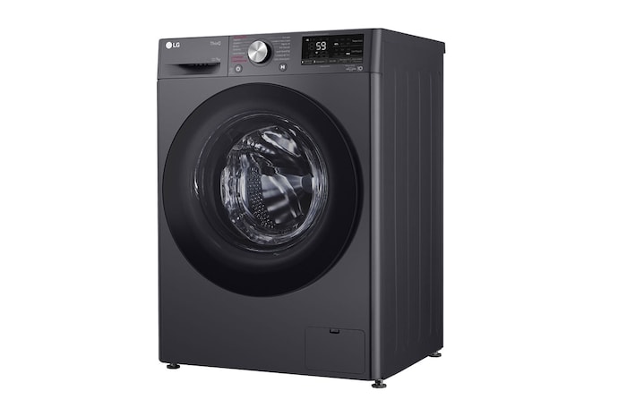 Lavadora LG wd12mvc5s6, vista lateral derecha completa.