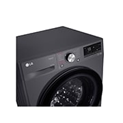 Lavadora LG wd12mvc5s6, vista frontal en perspectiva.