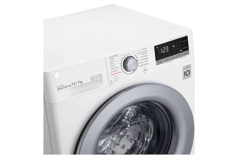 LG Lava-Secadora Carga Frontal (12kg/26lbs) con Tecnología AI DD™ & TurboWash™  Color Silver, WD12WVC5S6