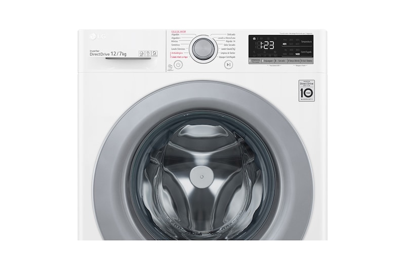 LG Lava-Secadora Carga Frontal (12kg/26lbs) con Tecnología AI DD™ & TurboWash™  Color Silver, WD12WVC5S6
