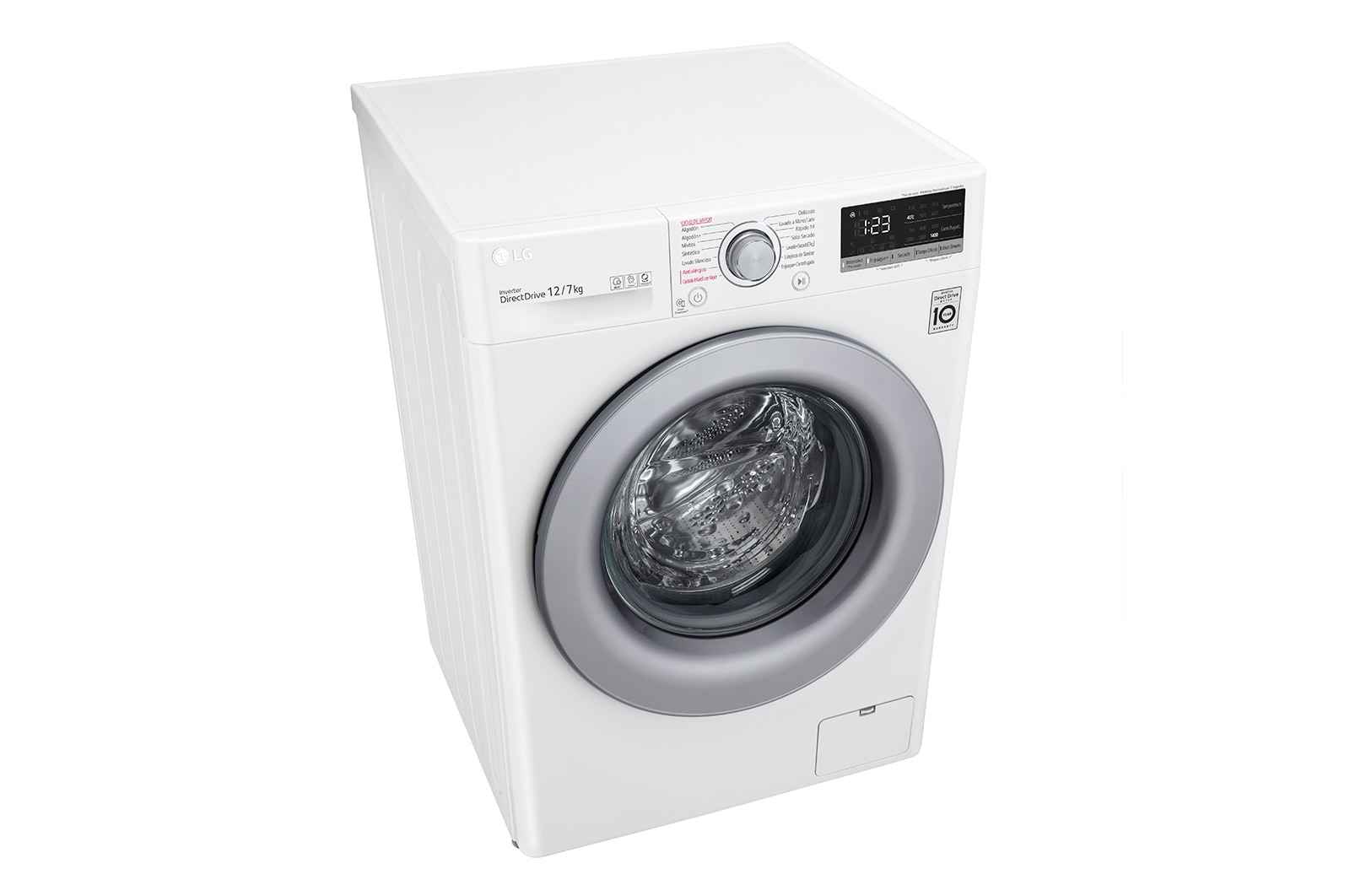 LG Lava-Secadora Carga Frontal (12kg/26lbs) con Tecnología AI DD™ & TurboWash™  Color Silver, WD12WVC5S6