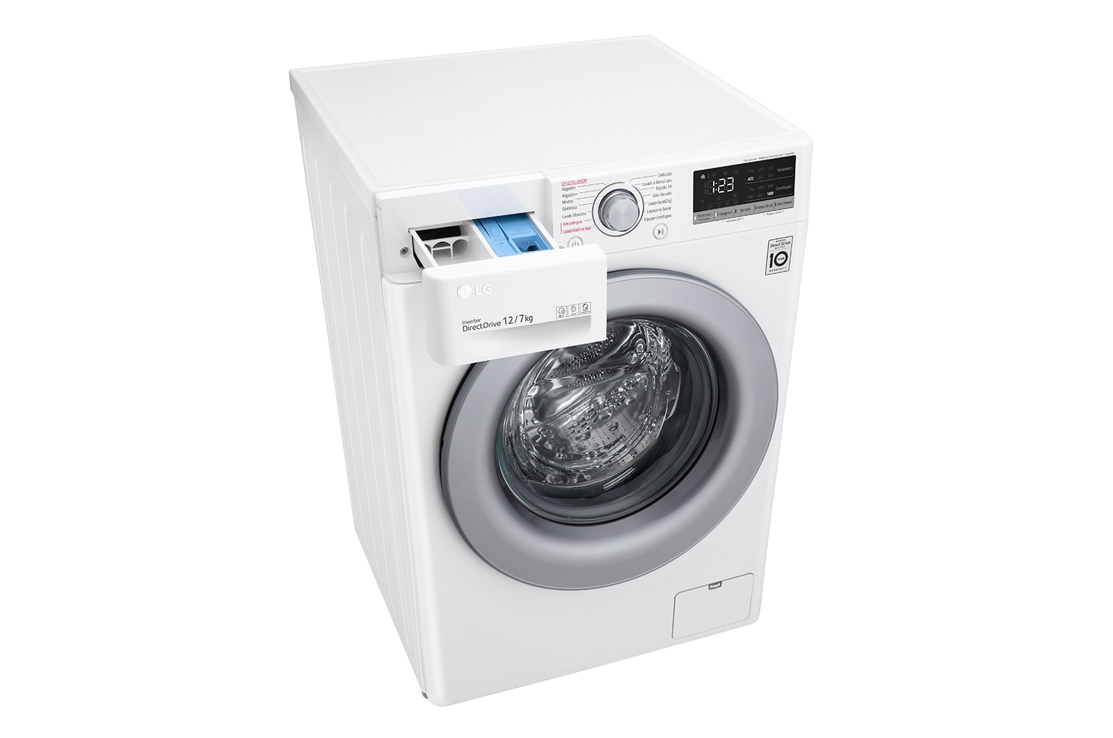 LG Lava-Secadora Carga Frontal (12kg/26lbs) con Tecnología AI DD™ & TurboWash™  Color Silver, WD12WVC5S6