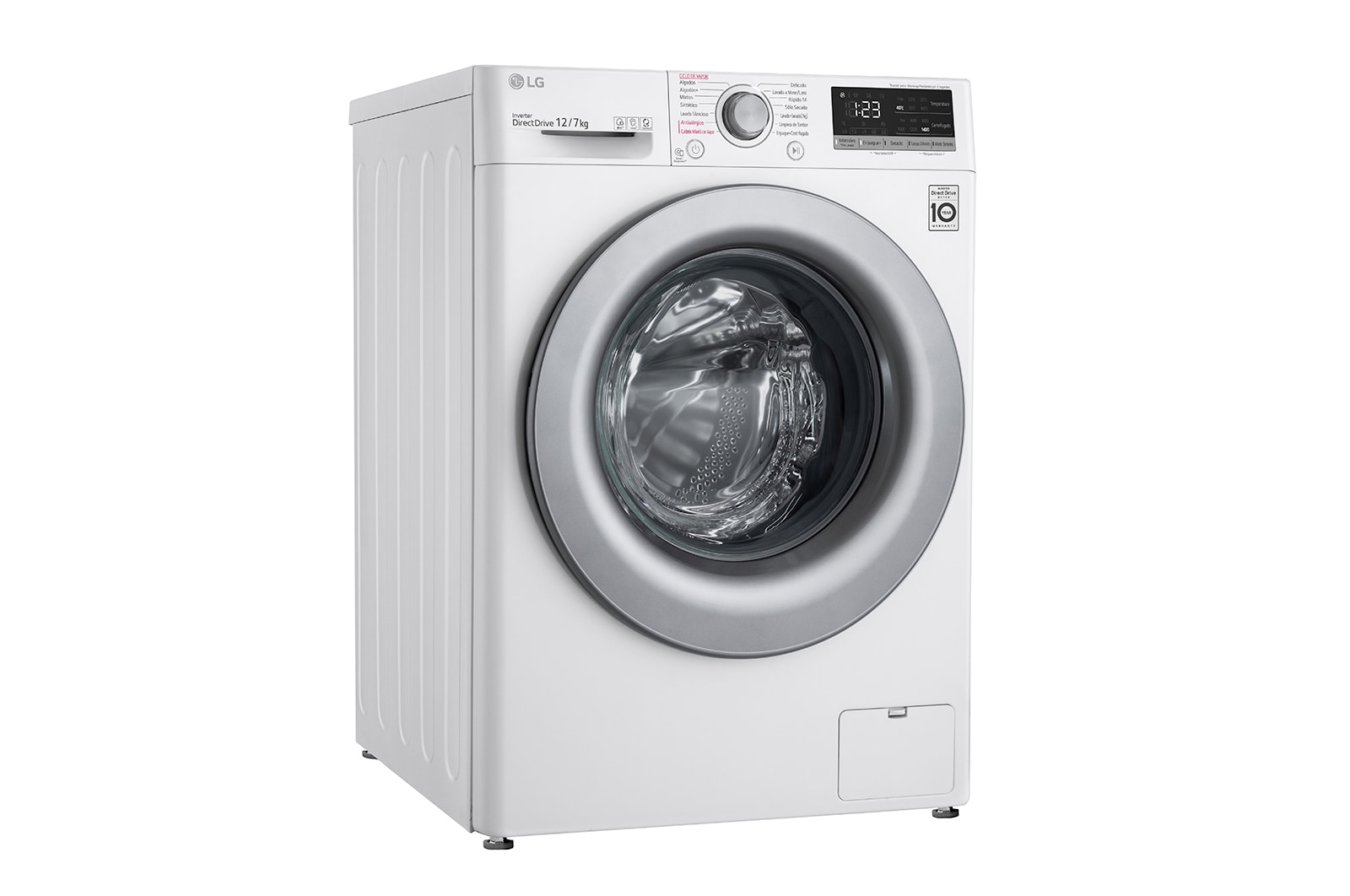LG Lava-Secadora Carga Frontal (12kg/26lbs) con Tecnología AI DD™ & TurboWash™  Color Silver, WD12WVC5S6