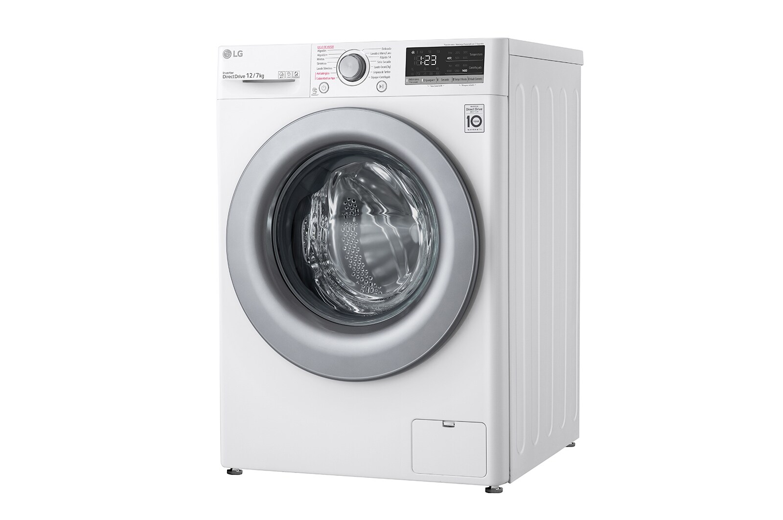 LG Lava-Secadora Carga Frontal (12kg/26lbs) con Tecnología AI DD™ & TurboWash™  Color Silver, WD12WVC5S6