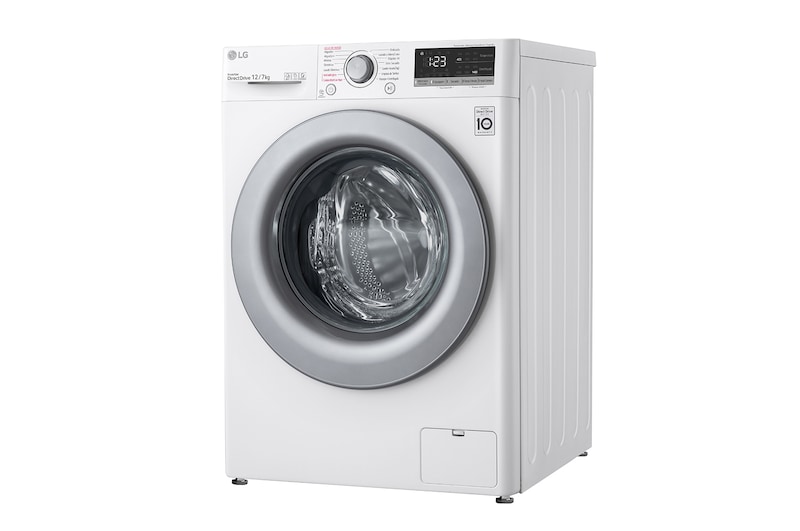 LG Lava-Secadora Carga Frontal (12kg/26lbs) con Tecnología AI DD™ & TurboWash™  Color Silver, WD12WVC5S6