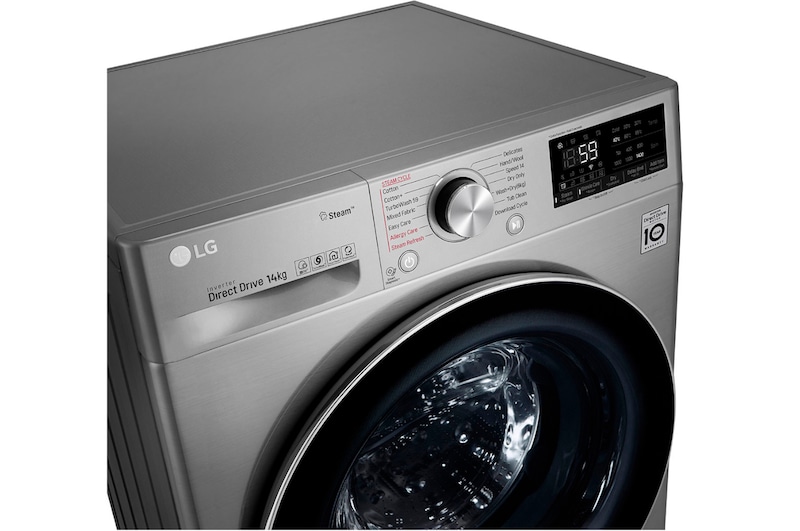 Lava-secadora LG vista izquierda panel de control WD14VVC4S6