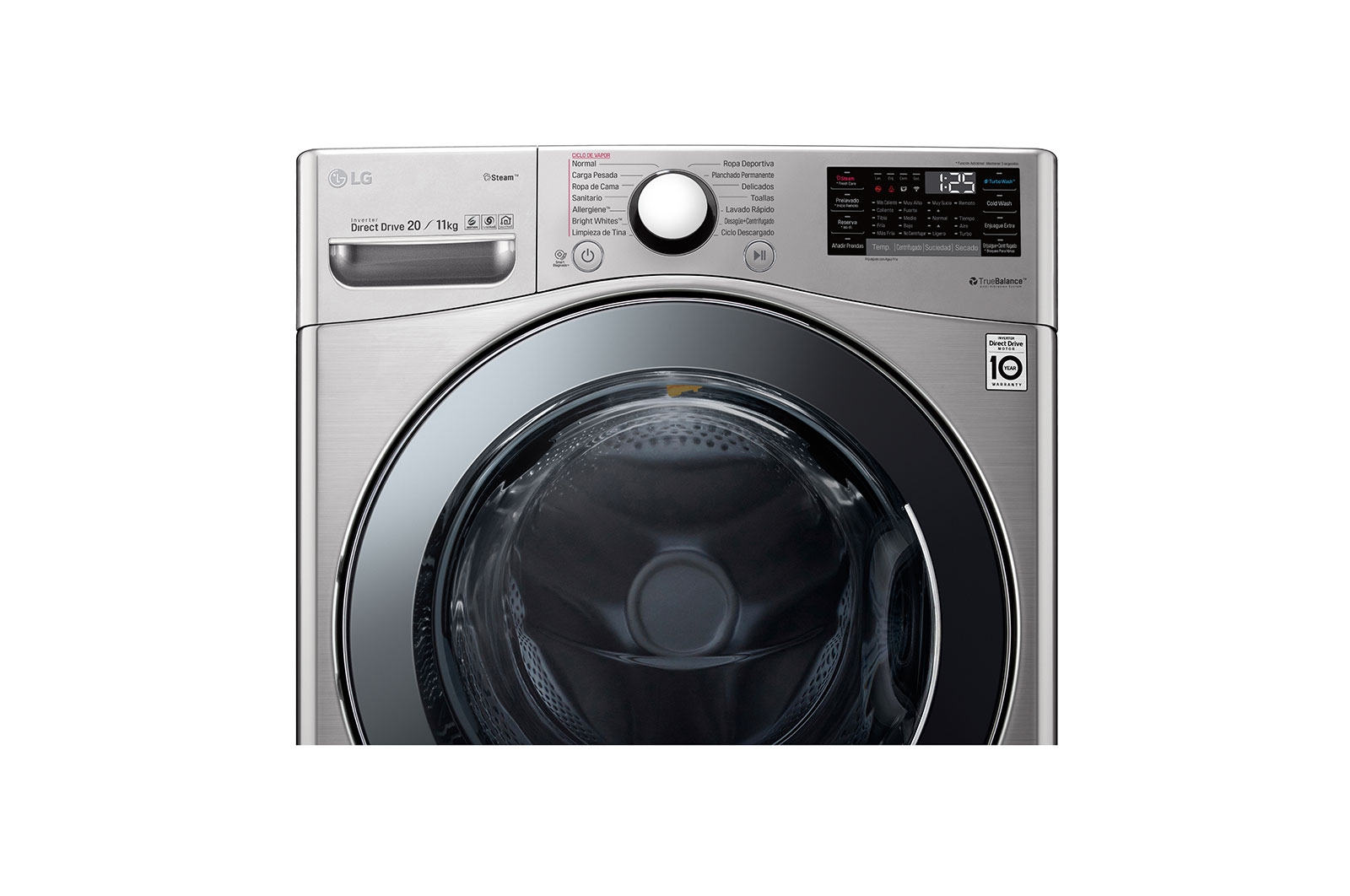 LG Lava-Secadora Carga Frontal Victor 2 VCM Tipo Acero Inox (20kg/44lbs), WD20VV2S6