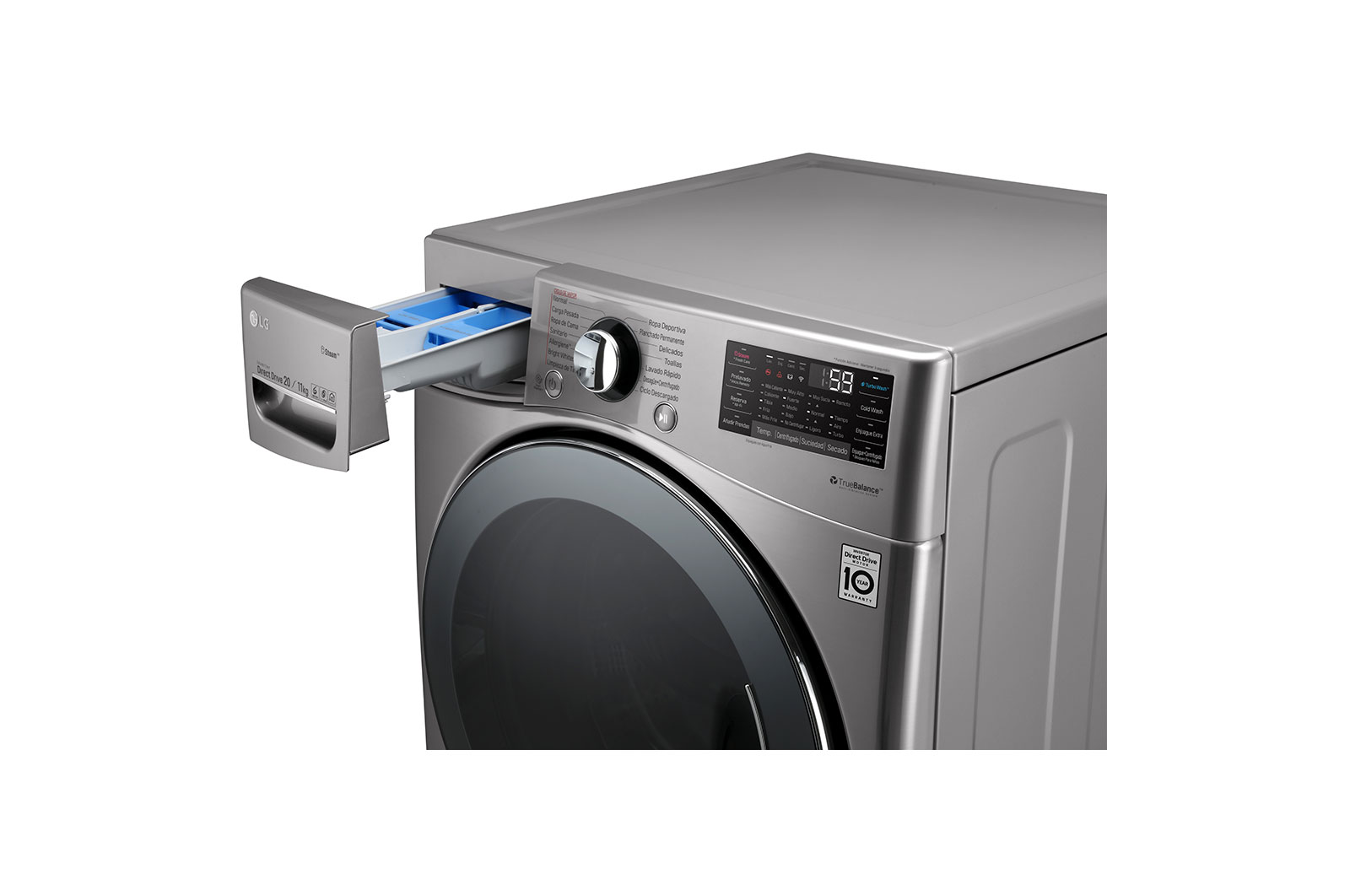 LG Lava-Secadora Carga Frontal Victor 2 VCM Tipo Acero Inox (20kg/44lbs), WD20VV2S6