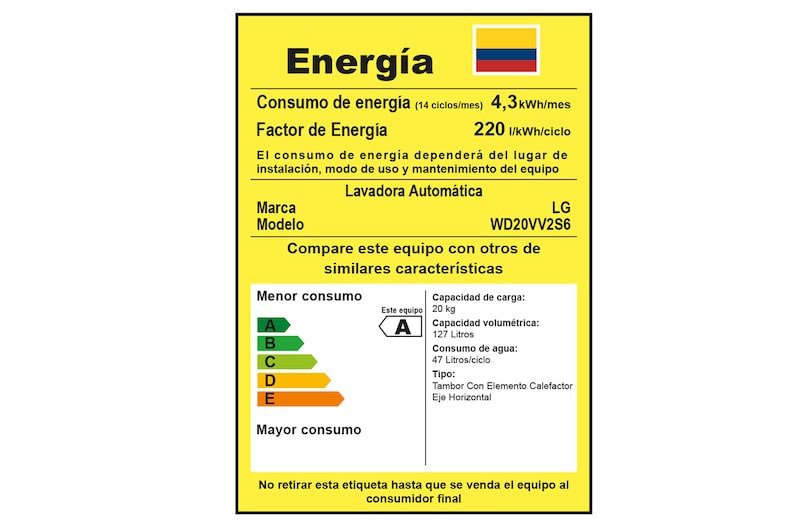 LG Lava-Secadora Carga Frontal Victor 2 VCM Tipo Acero Inox (20kg/44lbs), WD20VV2S6