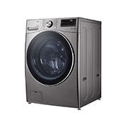 Lavadora LG WD20VV2S6R, vista frontal izquierda