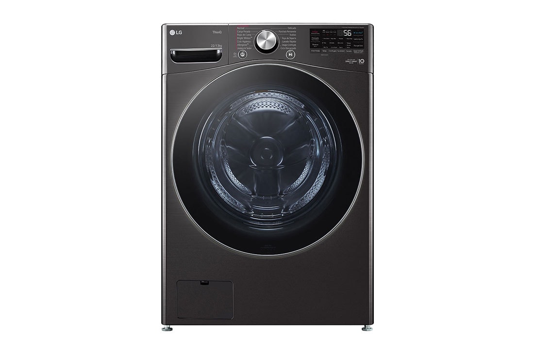 Lavadora LG 2 en 1 22Kg/48lbs AIDD Negra.