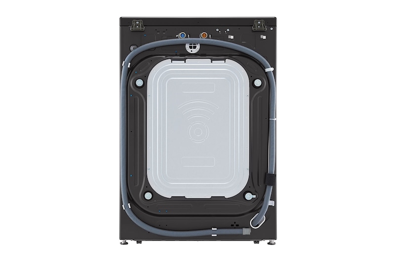 Vista trasera de la lava-secadora LG.