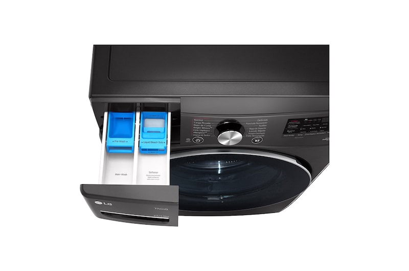 Dispensador de jabón LG lava-secadora.