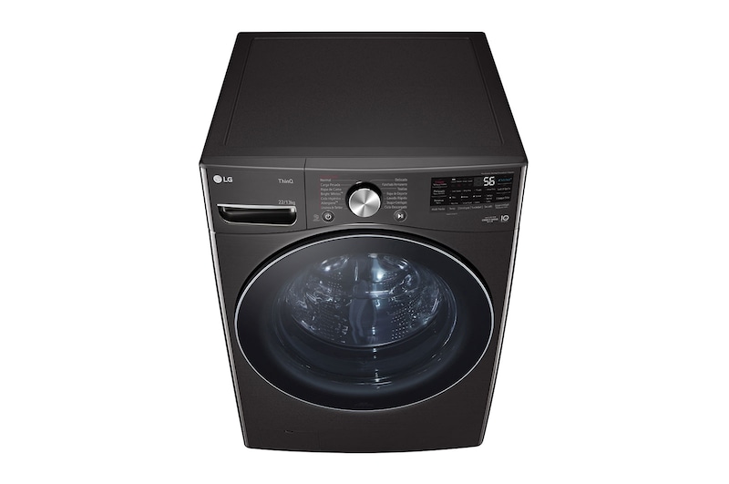 "Lava-secadora LG vista superior frontal.