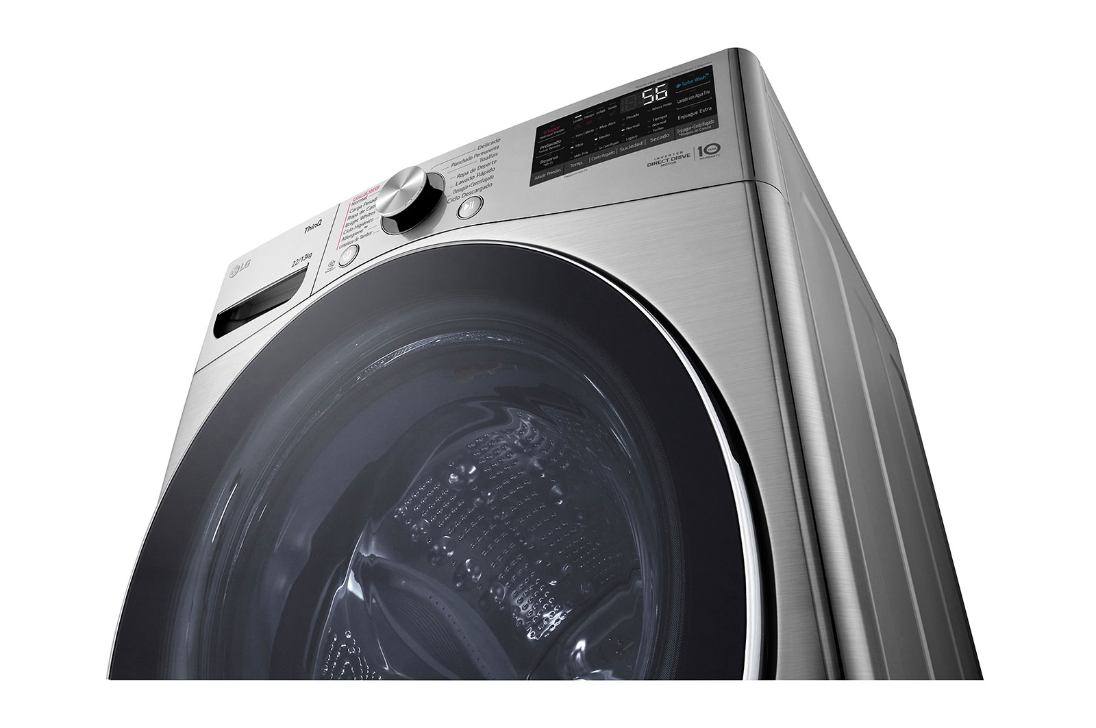 LG Lavadora carga Frontal 2 en 1 - 22 Kg/48 lbs - AIDD - WD22VV2S6BR, WD22VV2S6BR