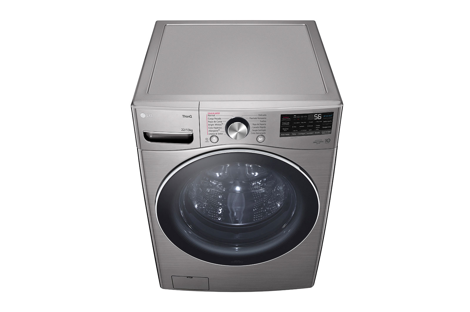 LG Lavadora carga Frontal 2 en 1 - 22 Kg/48 lbs - AIDD - WD22VV2S6BR, WD22VV2S6BR