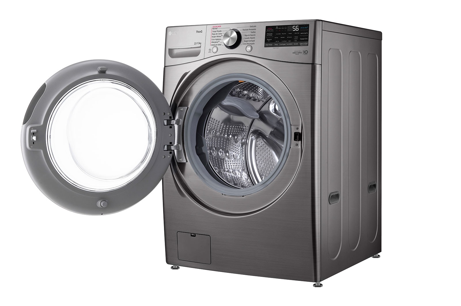 LG Lavadora carga Frontal 2 en 1 - 22 Kg/48 lbs - AIDD - WD22VV2S6BR, WD22VV2S6BR
