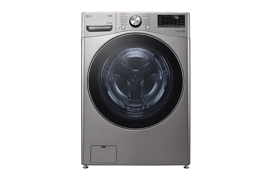 LG Lavadora carga Frontal 2 en 1 - 22 Kg/48 lbs - AIDD - WD22VV2S6BR, WD22VV2S6BR