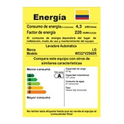 LG Lavadora carga Frontal 2 en 1 - 22 Kg/48 lbs - AIDD - WD22VV2S6BR, WD22VV2S6BR