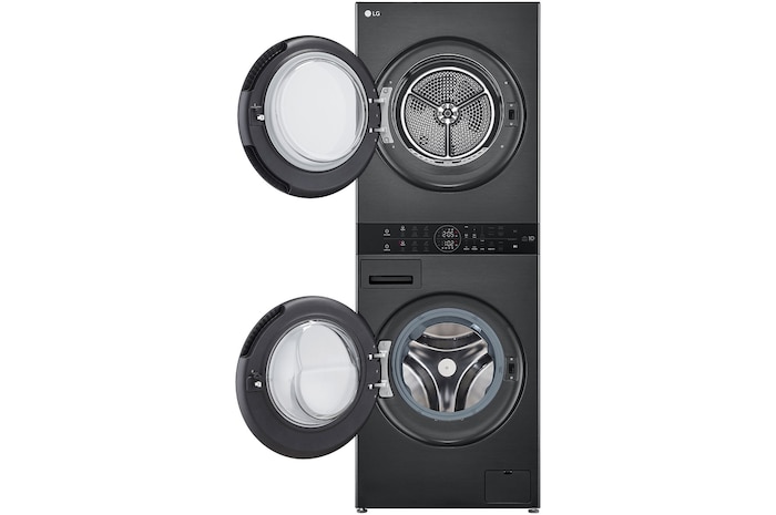 Vista frontal de Torre de lavado -Washtower WK14BS6R - 14 kg lavadora / 10kg secadora