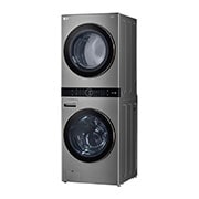 LG WashTower Lavadora (22kg/48lbs) & Secadora (22kg/48lbs) , ThinQ,con Inteligencia Artificial AI DD, Control Central, Color Silver tipo Acero Inox, WK22VS6P