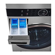 LG WashTower Lavadora (22kg/48lbs) & Secadora (22kg/48lbs) , ThinQ,con Inteligencia Artificial AI DD, Control Central, Color Silver tipo Acero Inox, WK22VS6P