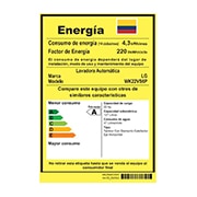 LG WashTower Lavadora (22kg/48lbs) & Secadora (22kg/48lbs) , ThinQ,con Inteligencia Artificial AI DD, Control Central, Color Silver tipo Acero Inox, WK22VS6P