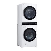 LG WashTower Lavadora (22kg/48lbs) & Secadora (22kg/48lbs) con Inteligencia Artificial AI DD, Control Central, Color Blanco, WK22WS6