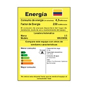 LG WashTower Lavadora (22kg/48lbs) & Secadora (22kg/48lbs) con Inteligencia Artificial AI DD, Control Central, Color Blanco, WK22WS6