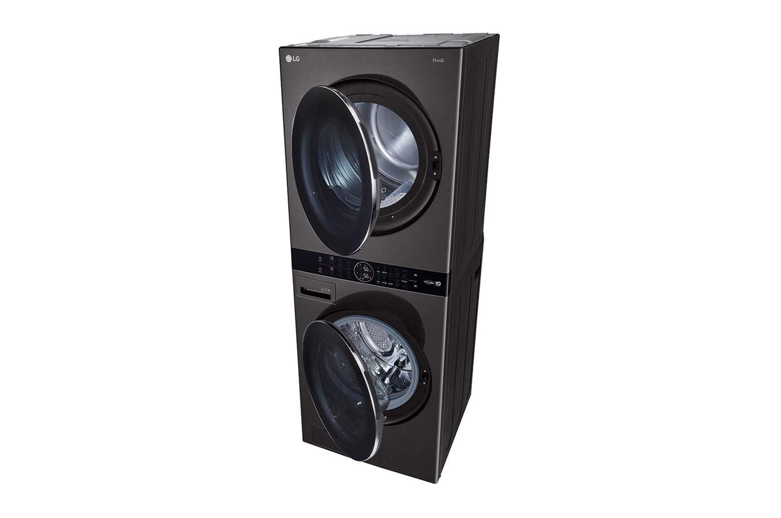 LG WashTower - Lavadora 25Kg & secado 22Kg - AI - color Negro, WK25BS6