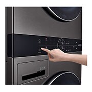 LG WashTower (25kg/55lbs) & Secadora (25kg/55lbs) AIDD, Color Negro, WK25BS6