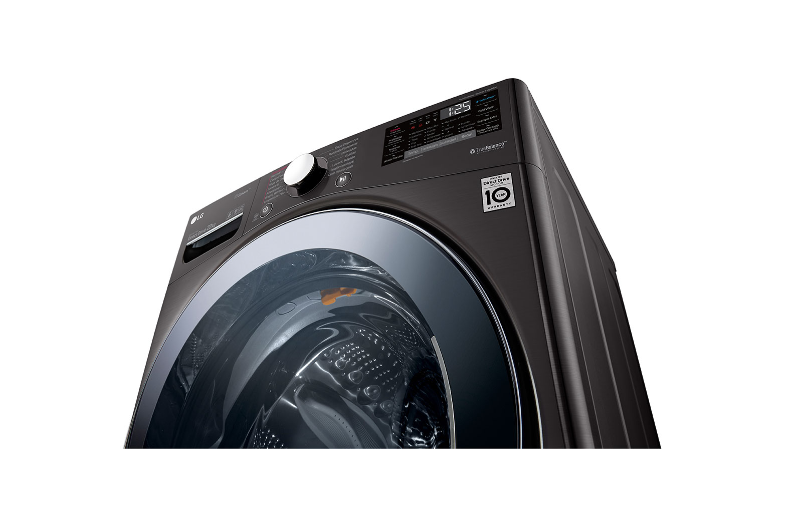 LG Lavadora Carga Frontal 22kg/48lbs  Victor 2Black Steel, WM22BV2S6BR