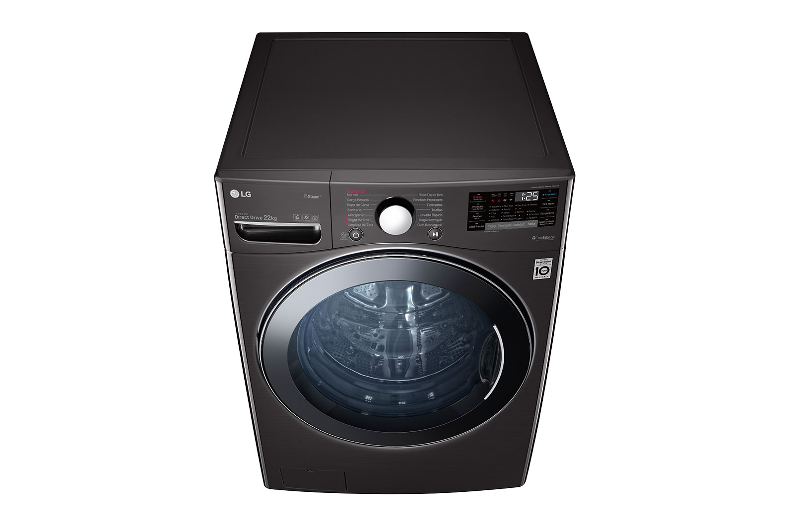 LG Lavadora Carga Frontal 22kg/48lbs  Victor 2Black Steel, WM22BV2S6BR