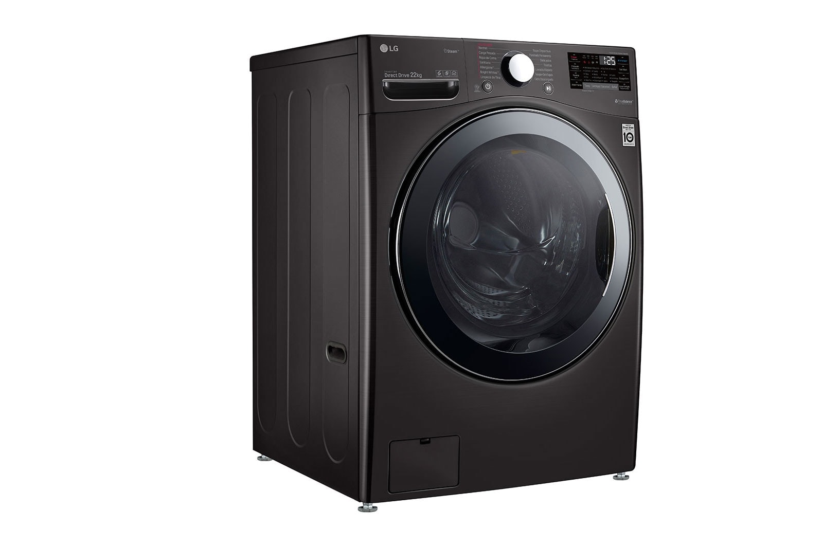 LG Lavadora Carga Frontal 22kg/48lbs  Victor 2Black Steel, WM22BV2S6BR