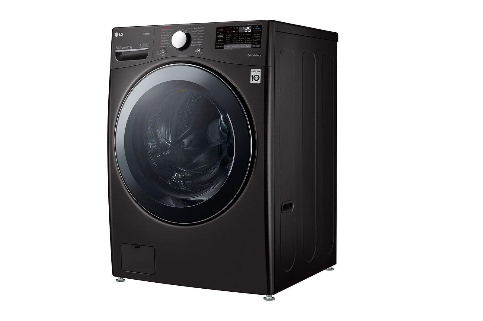 LG Lavadora Carga Frontal 22kg/48lbs  Victor 2Black Steel, WM22BV2S6BR