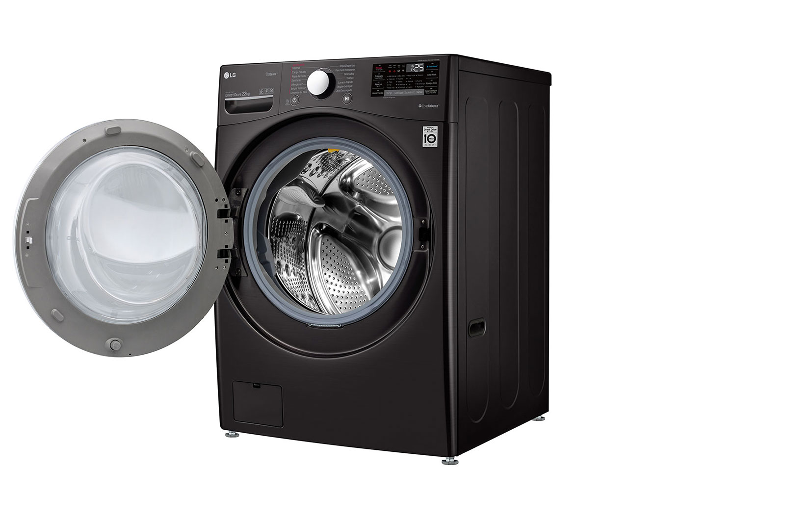 LG Lavadora Carga Frontal 22kg/48lbs  Victor 2Black Steel, WM22BV2S6BR