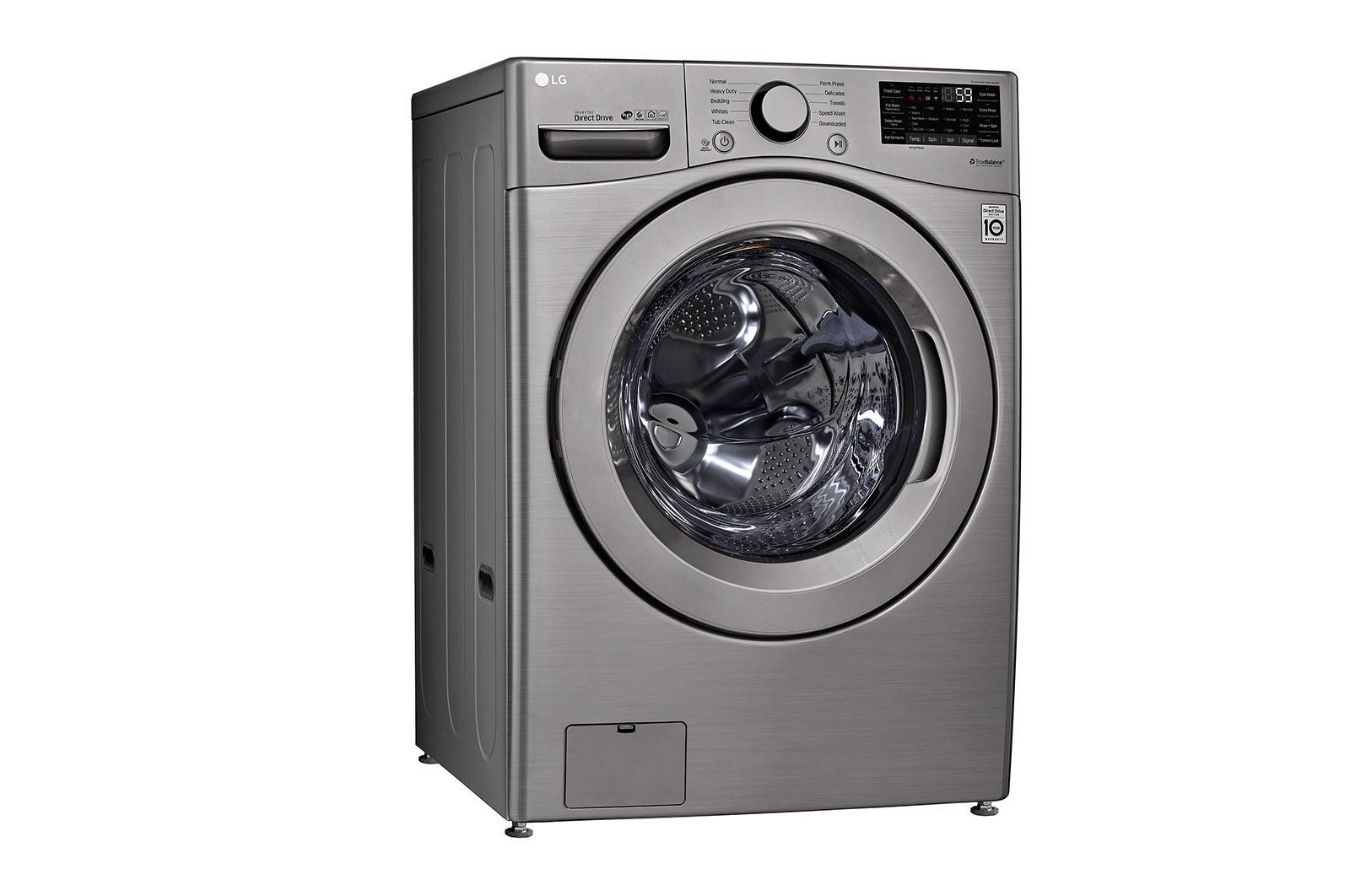 LG Lavadora Carga Frontal, 48lbs/22kg, 6MotionDD, Color VCM Tipo Acero Inox, WM22VV26