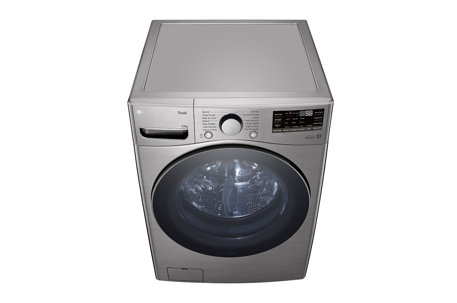 LG Lavadora Carga Frontal - 22kg/48lbs - 6 Motion - Color plata-WM22VV26R, WM22VV26R