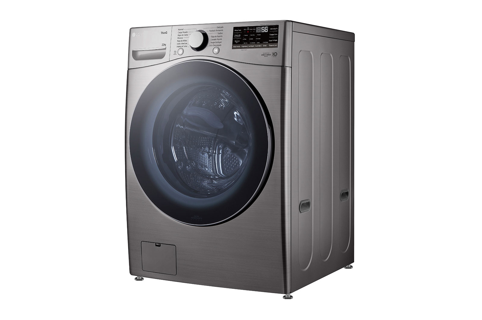LG Lavadora Carga Frontal - 22kg/48lbs - 6 Motion - Color plata-WM22VV26R, WM22VV26R