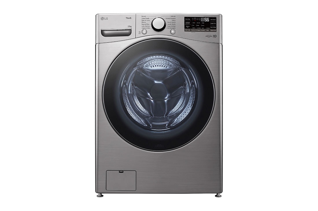 LG Lavadora Carga Frontal - 22kg/48lbs - 6 Motion - Color plata-WM22VV26R, WM22VV26R