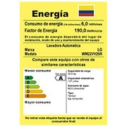 LG Lavadora Carga Frontal, 48lbs/22kg, ThinQ, 6MotionDD, Color VCM Tipo Acero Inox, WM22VV26R